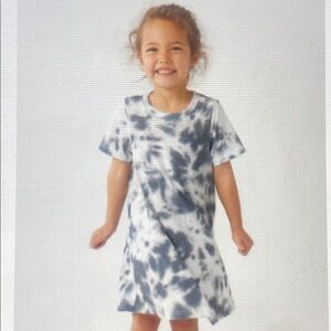 Sol Angeles White out short sleeve Tie-Dye dress